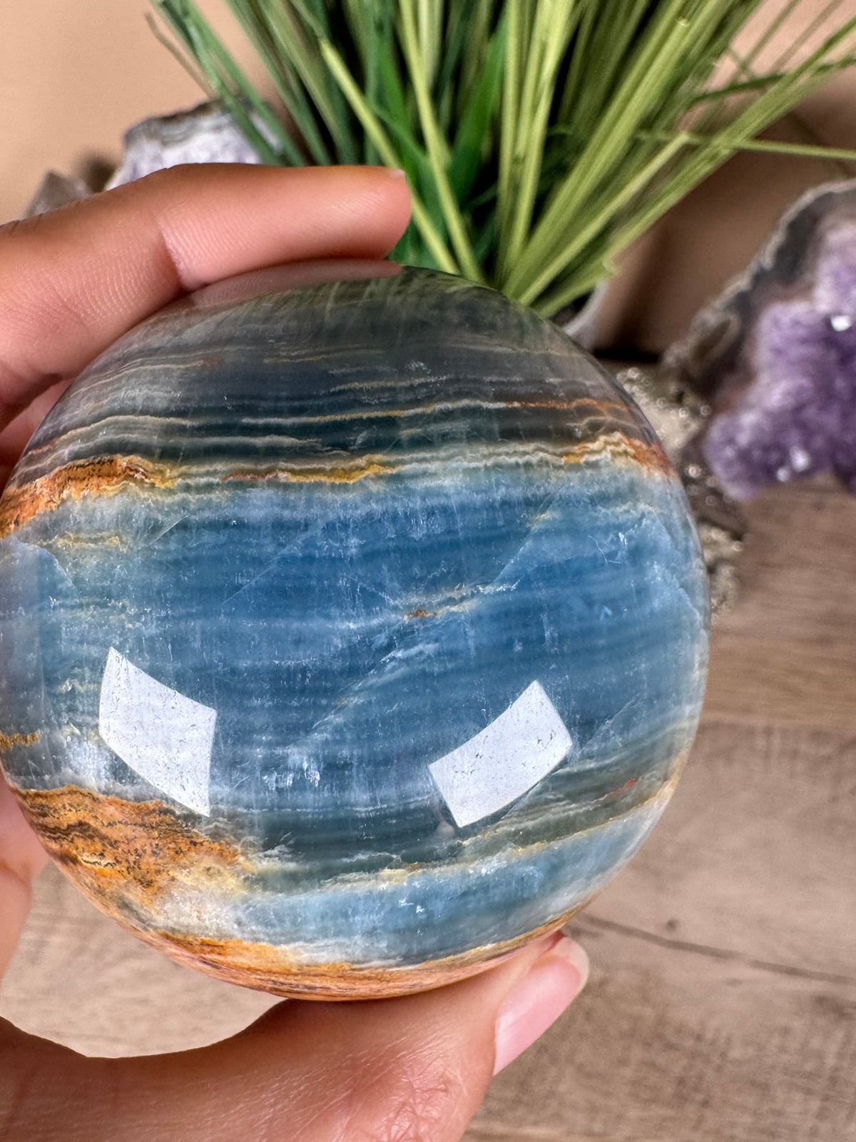 Blue Onyx Sphere 69mm/2.73in
