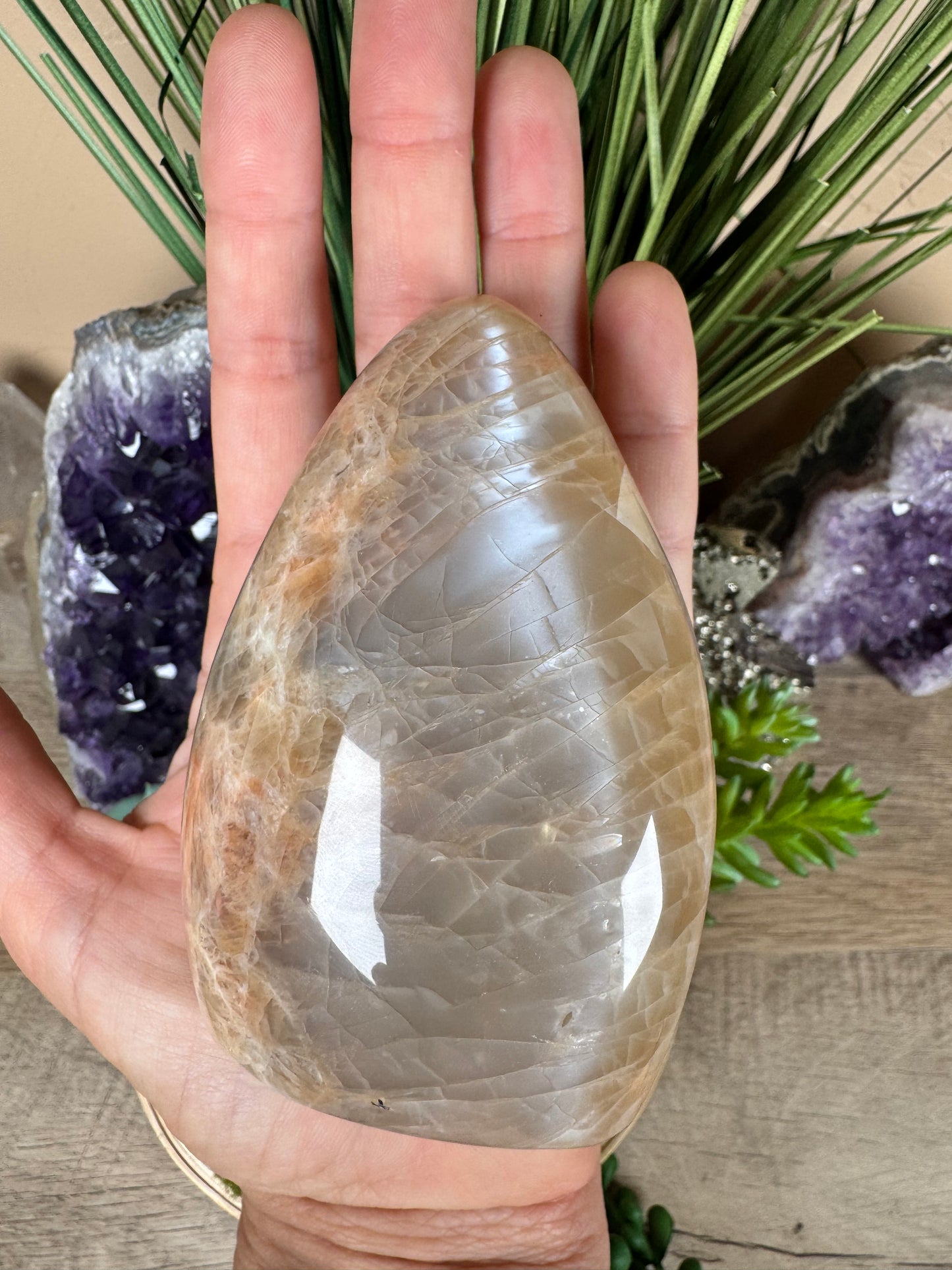 Peach Moonstone Freeform 3.7in
