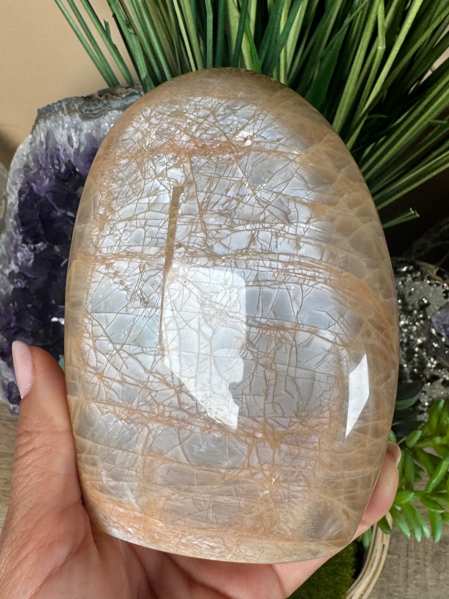 Peach Moonstone Freeform 4.8in