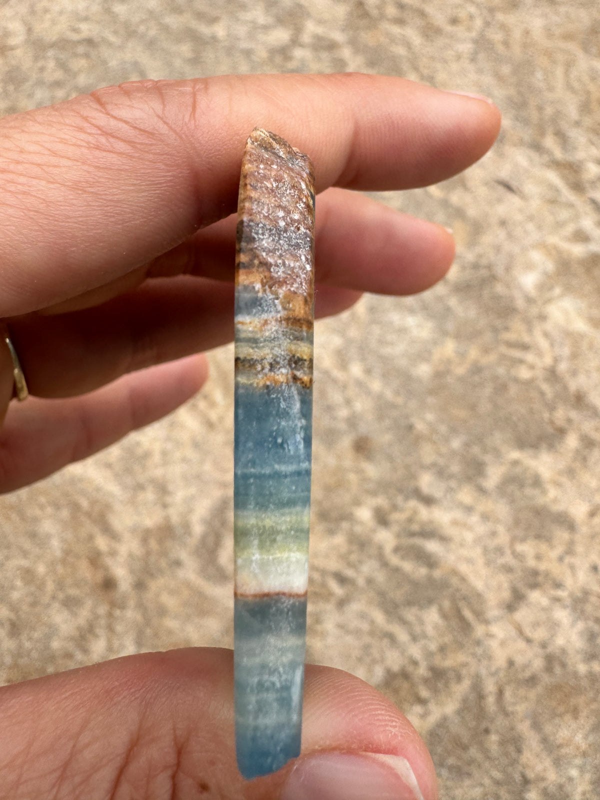 Blue Onyx Calcite Slab 38g