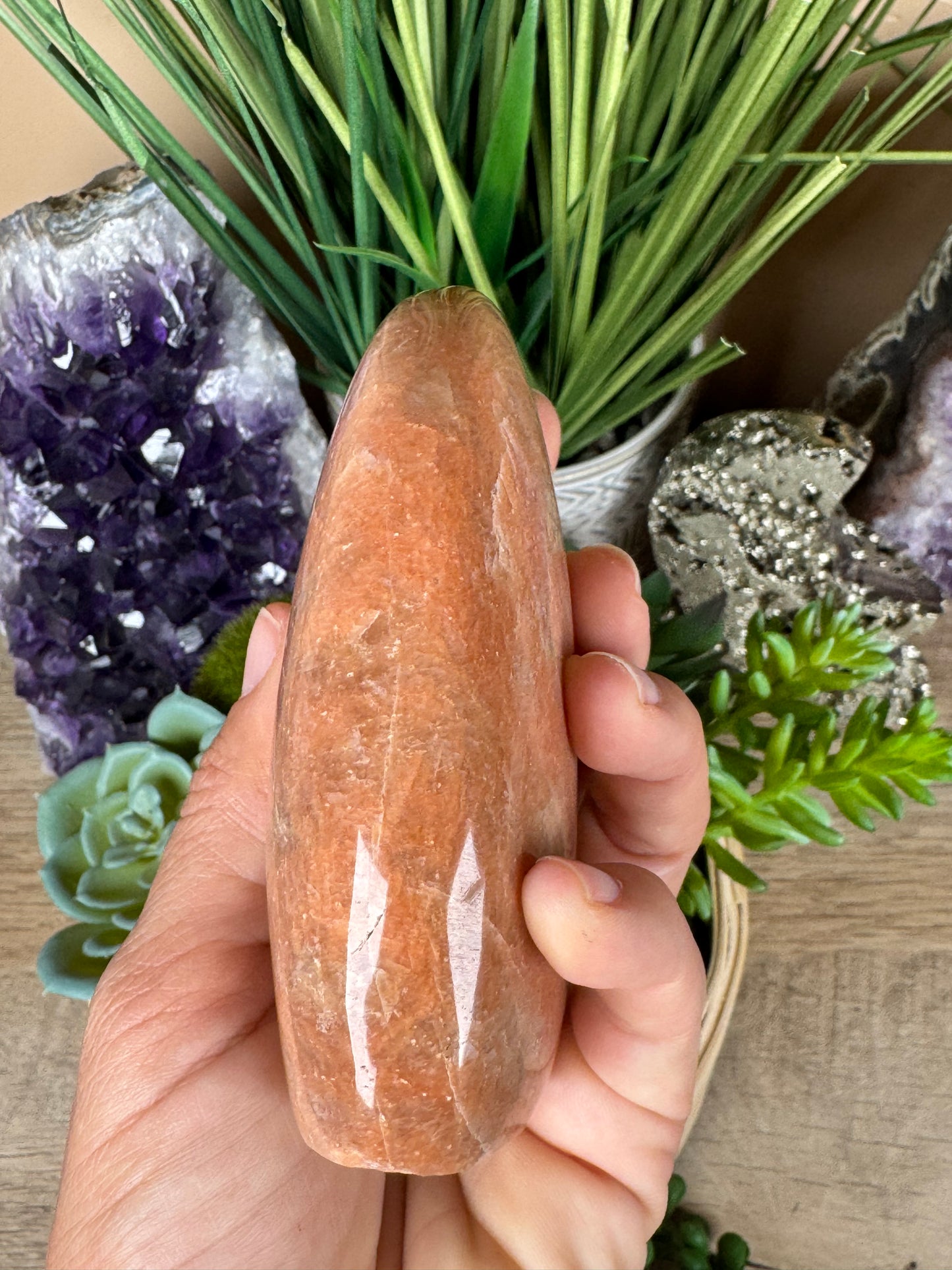 Peach Moonstone Freeform 3.8in