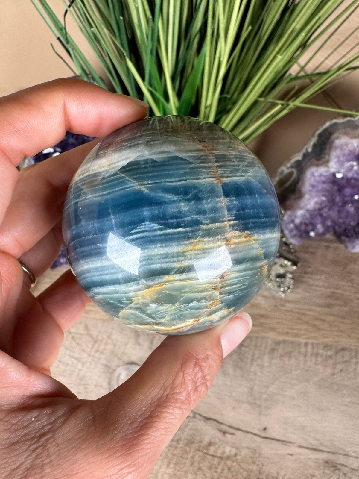 Blue Onyx Sphere 60mm/2.39in