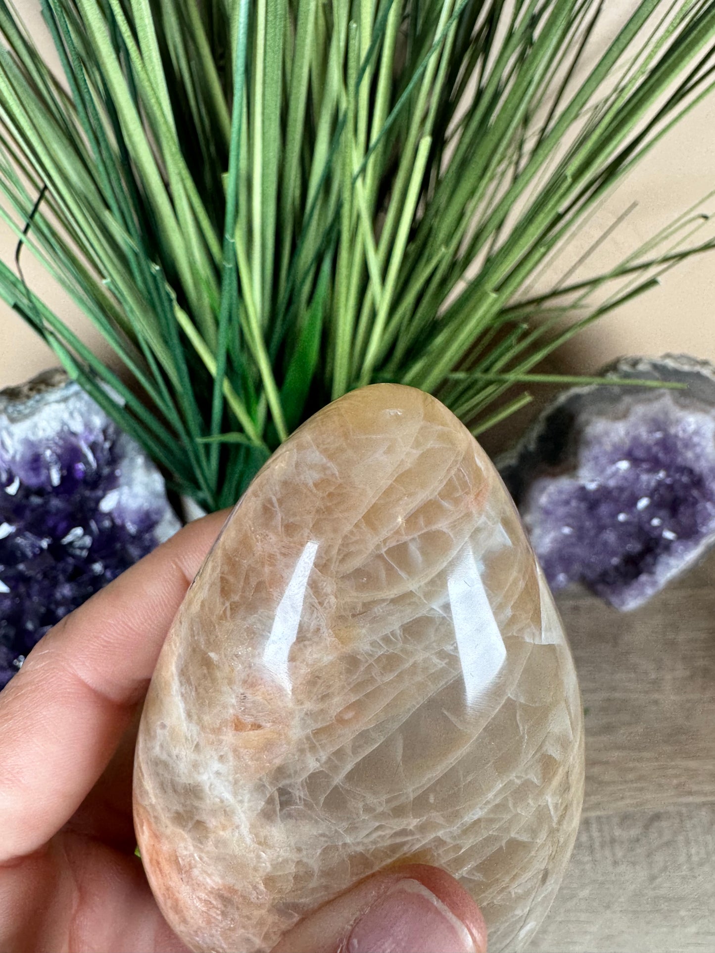 Peach Moonstone Freeform 3.7in