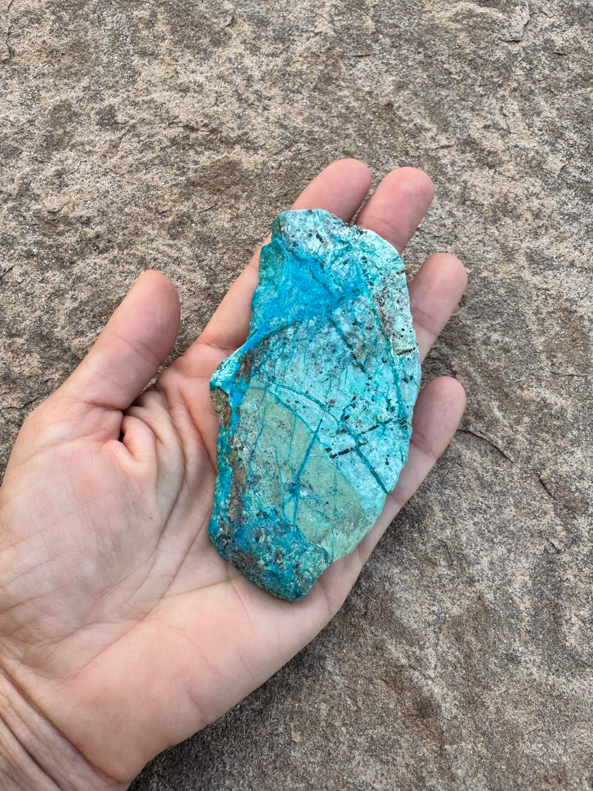 Blue River Chrysocolla Slab 68g