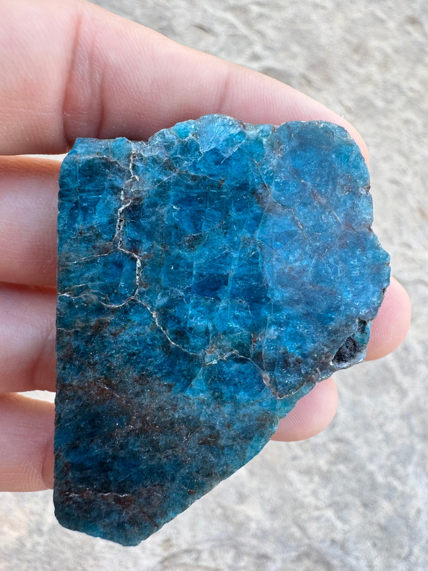 Polished Blue Apatite Slab 45g