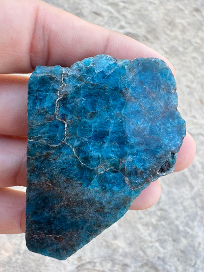 Polished Blue Apatite Slab 45g