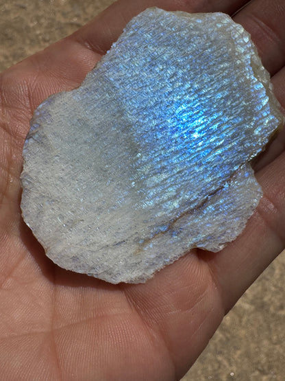 Blue Flash Moonstone Polished Slab 37g