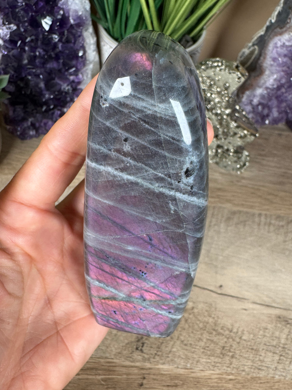 Polished Sunset Labradorite Freeform 381g