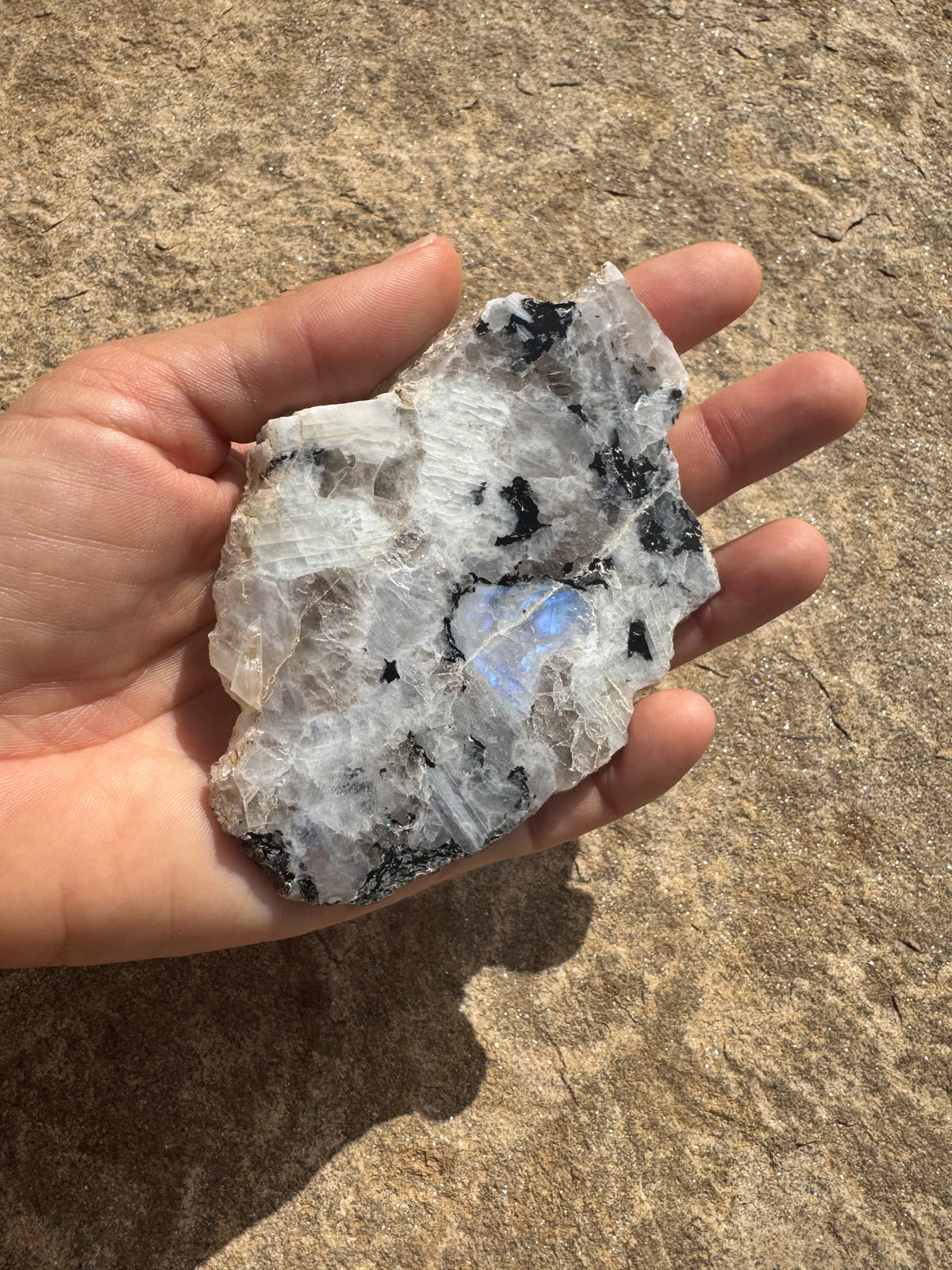 Rainbow Moonstone Polished Slab 84g
