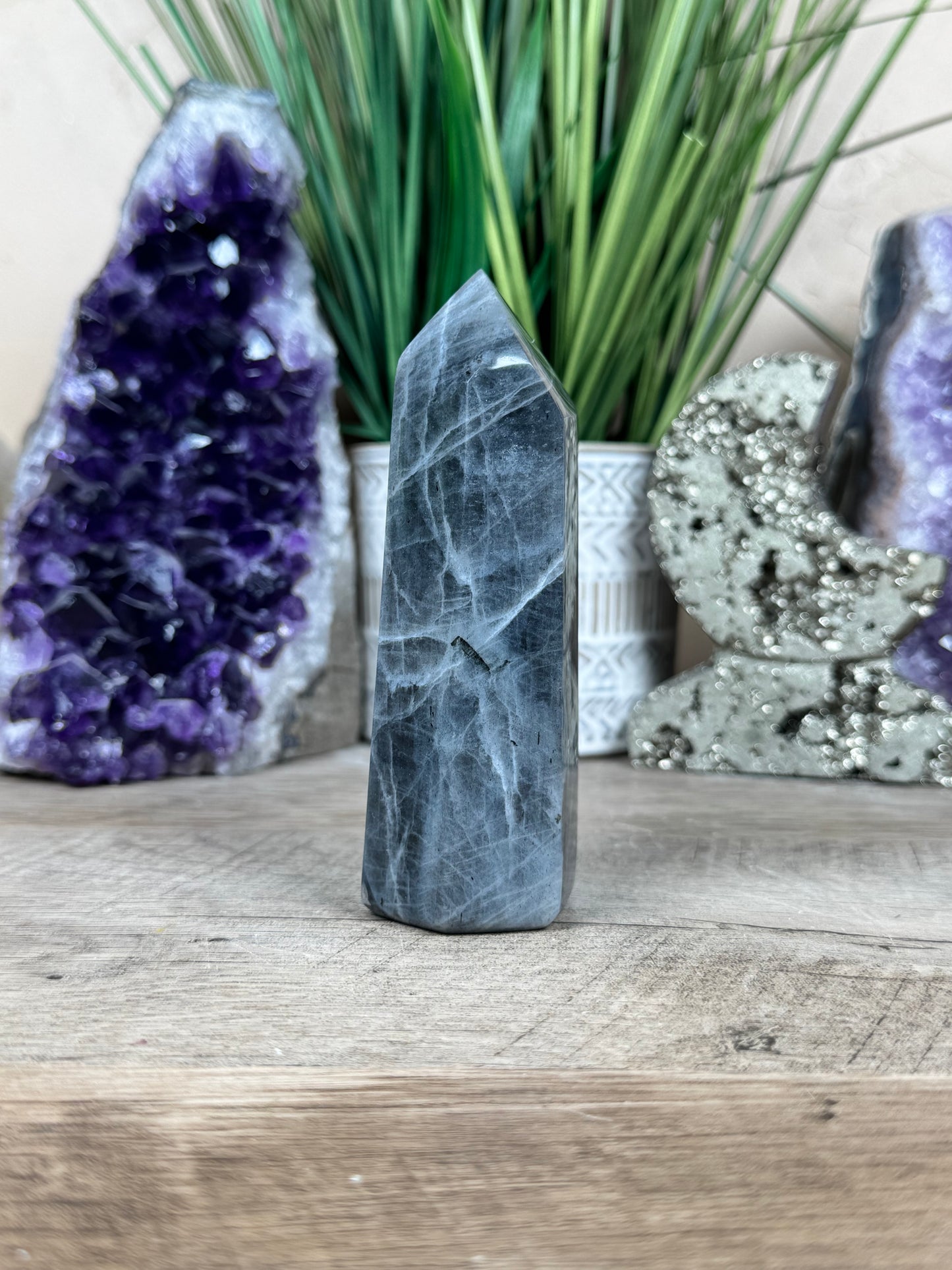 Purple Labradorite Point 4.33in