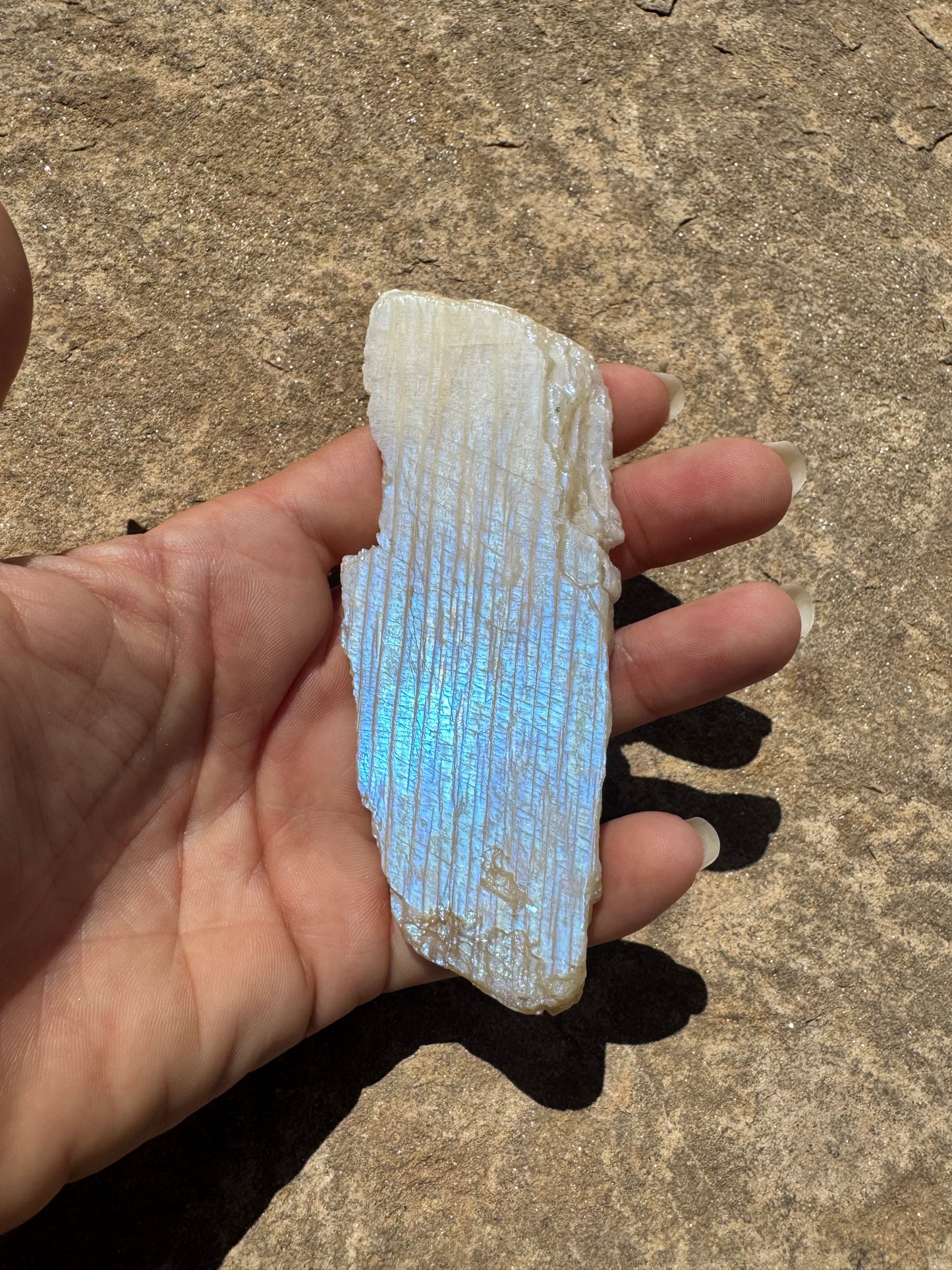Blue Flash Moonstone Polished Slab 85g
