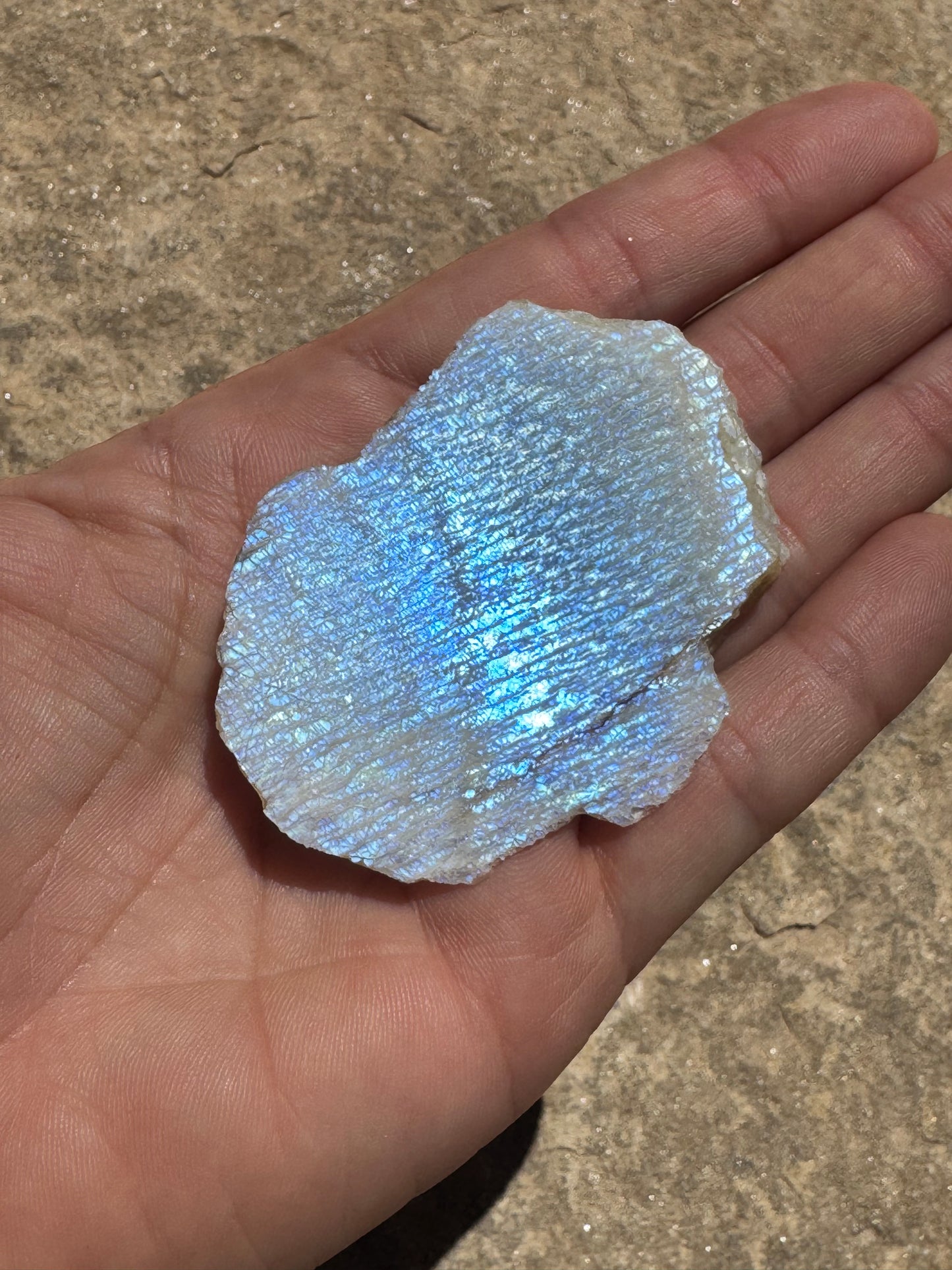 Blue Flash Moonstone Polished Slab 37g
