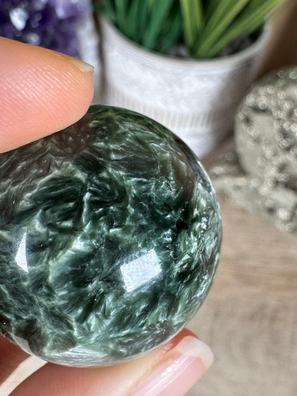 Seraphinite Sphere 31mm (1.25")