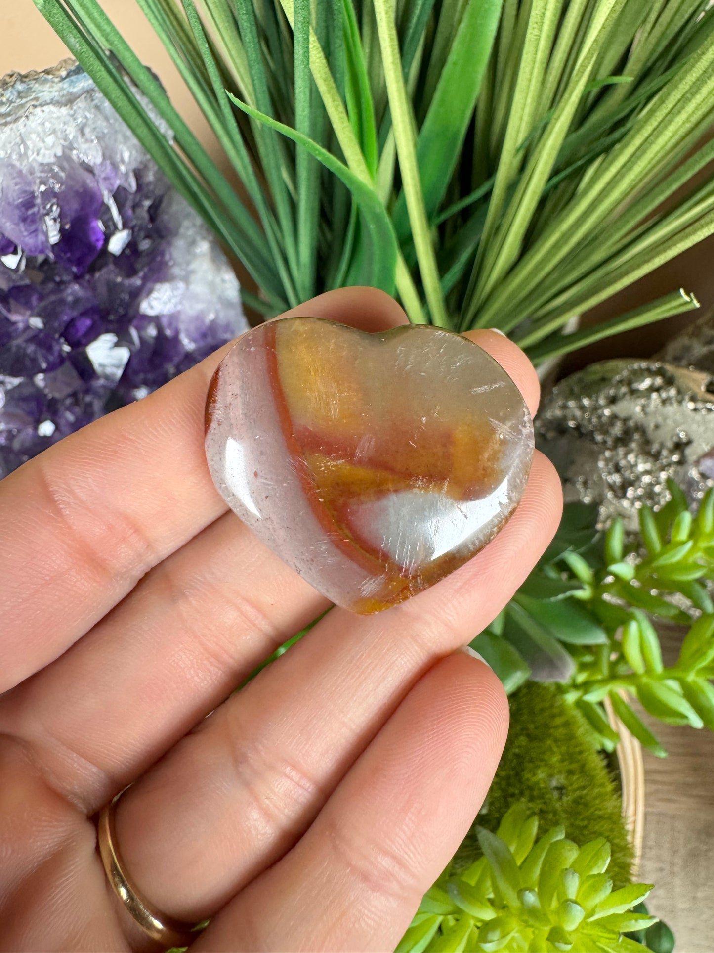 Polychrome Desert Jasper Heart