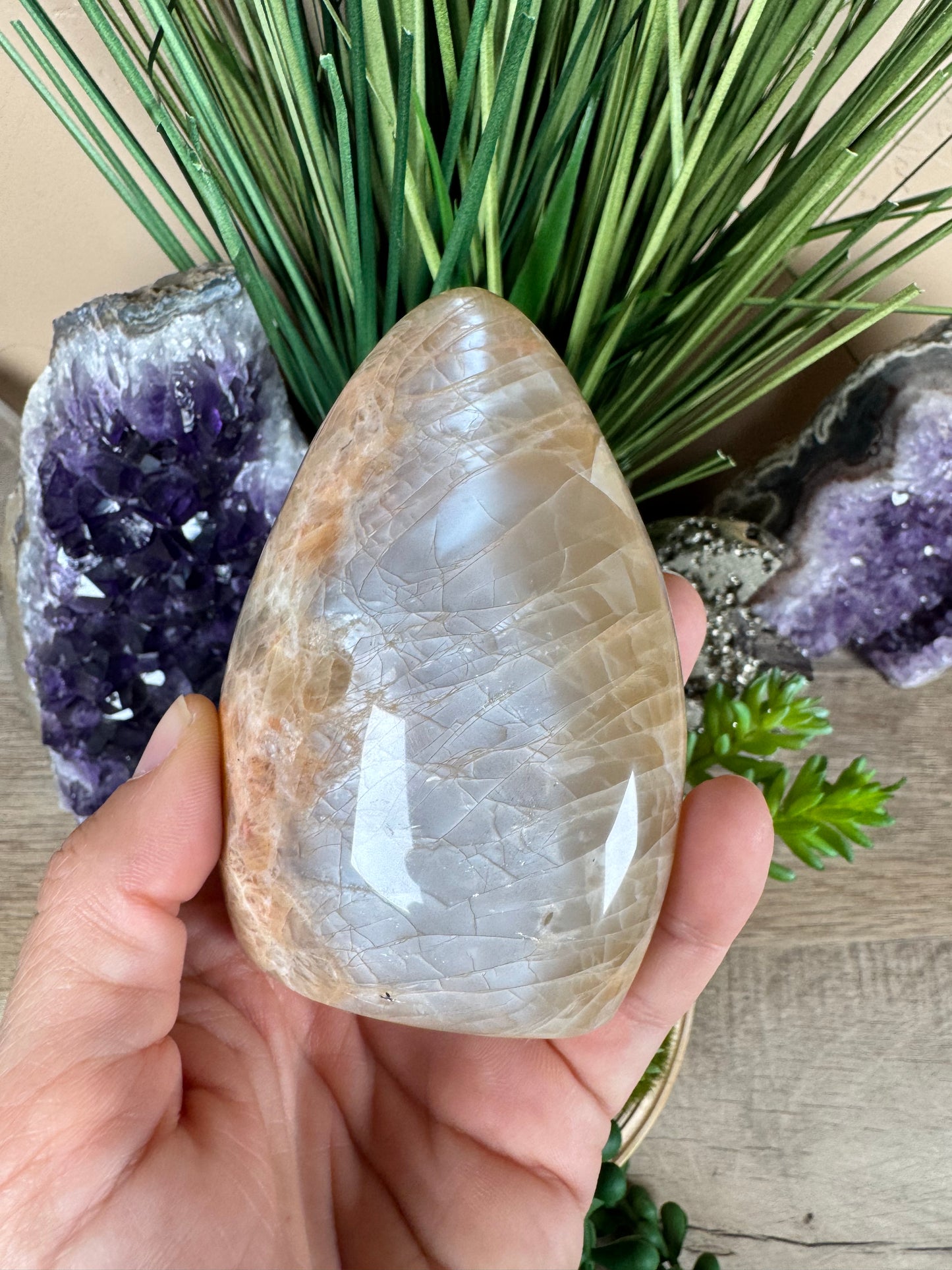 Peach Moonstone Freeform 3.7in