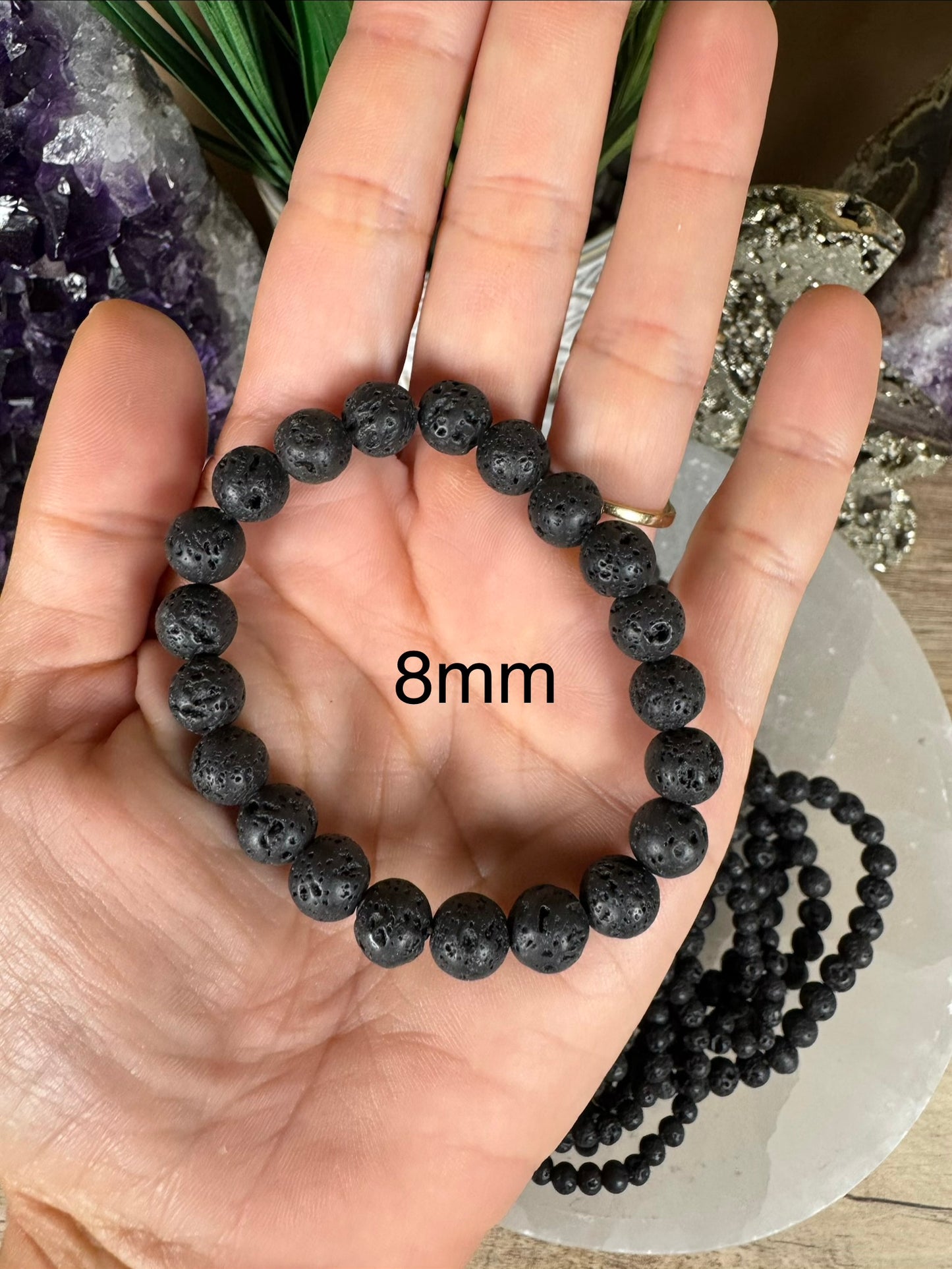 Black Lava Stone Bracelet