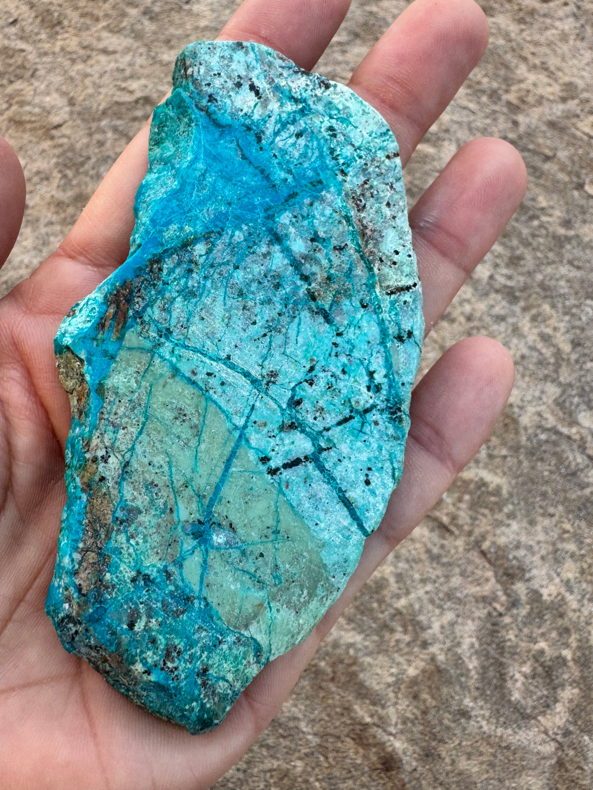 Blue River Chrysocolla Slab 68g