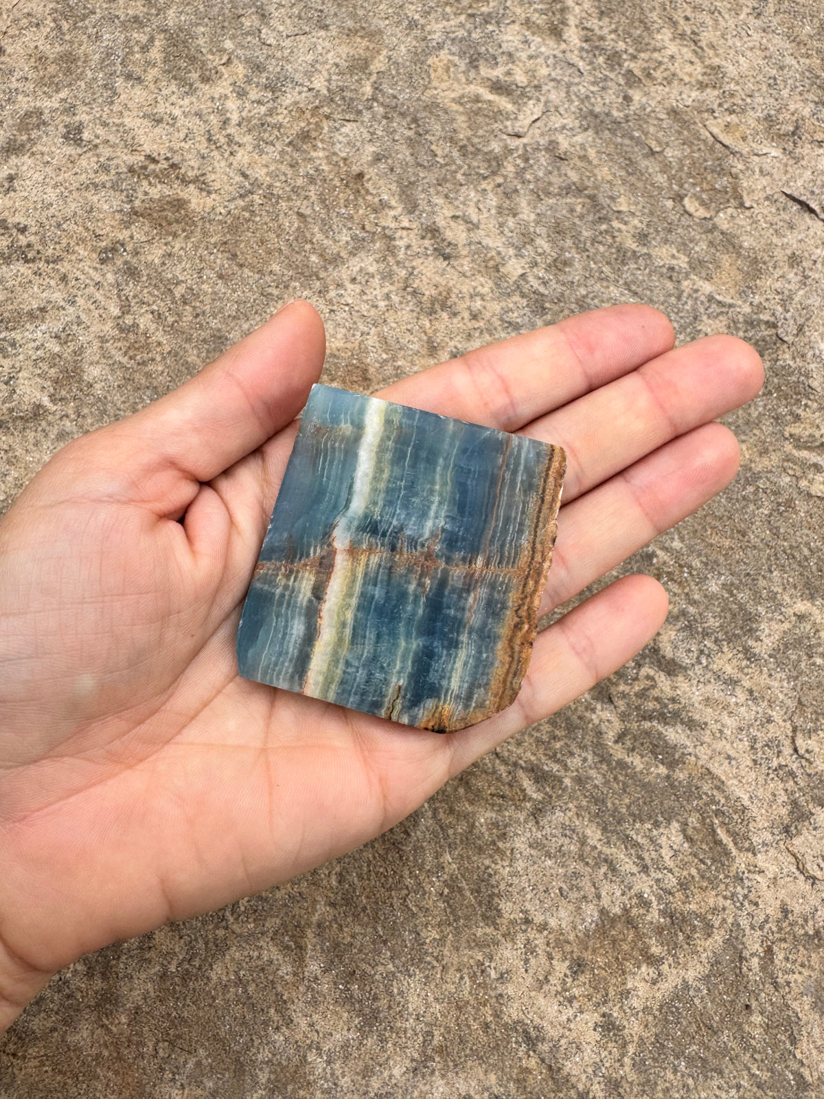 Blue Onyx Calcite Slab 38g