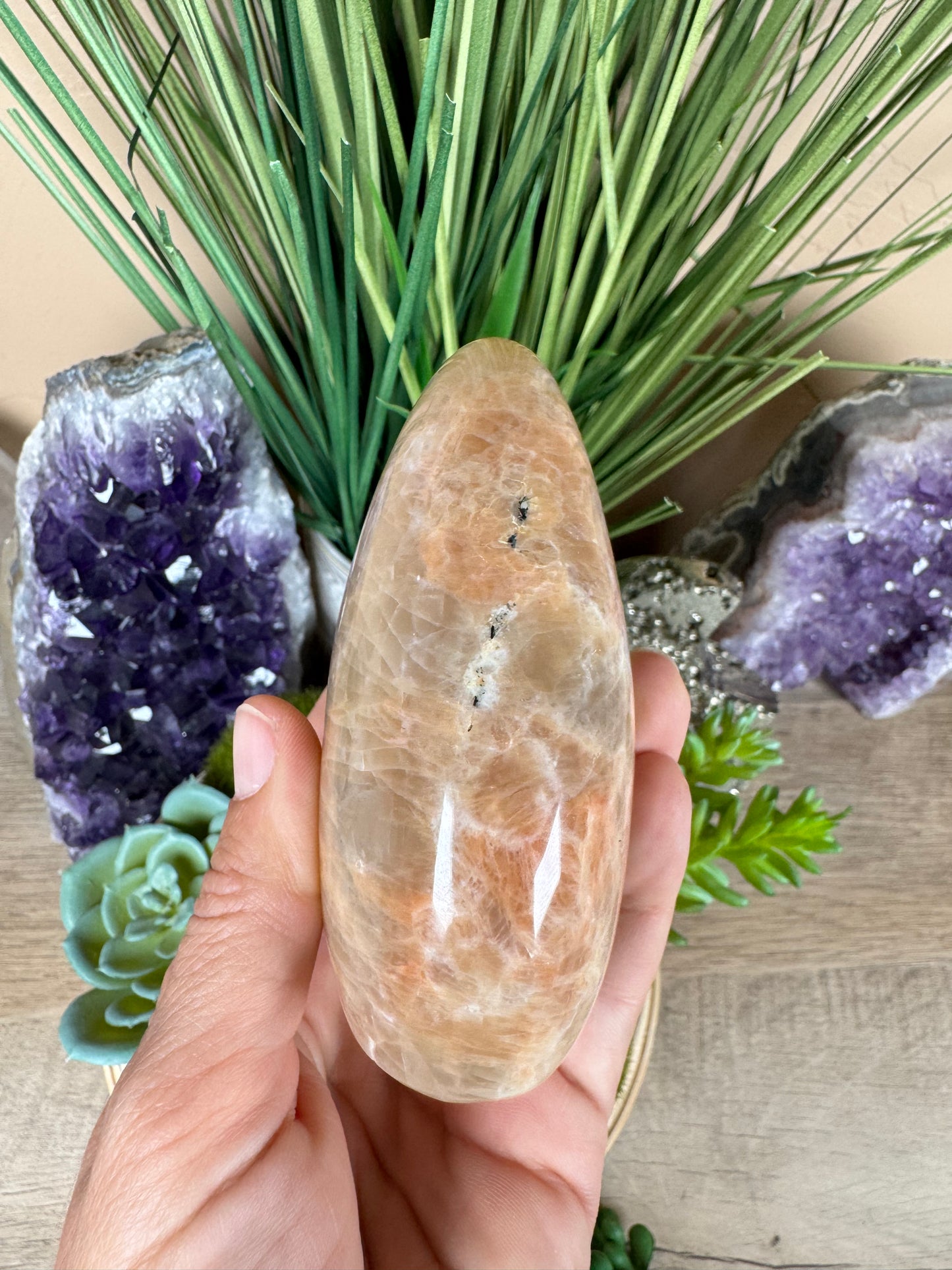 Peach Moonstone Freeform 3.7in