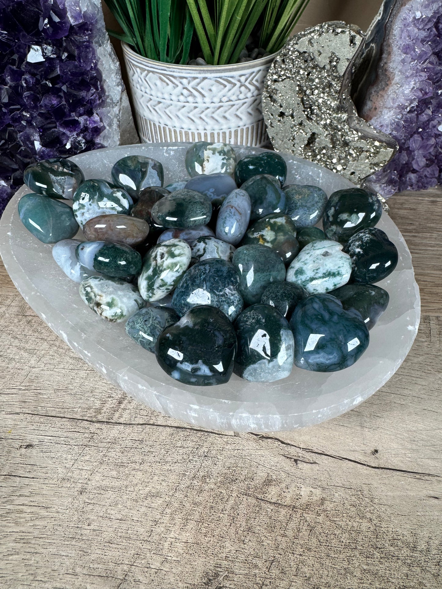 Moss Agate Heart