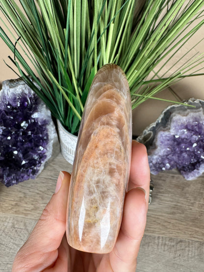 Peach Moonstone Freeform 4.15in