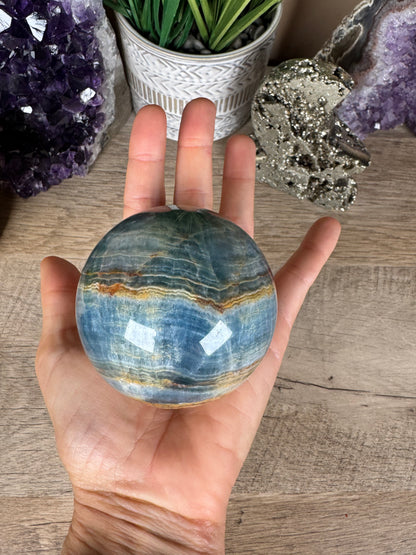Blue Onyx Sphere 69mm/2.73in