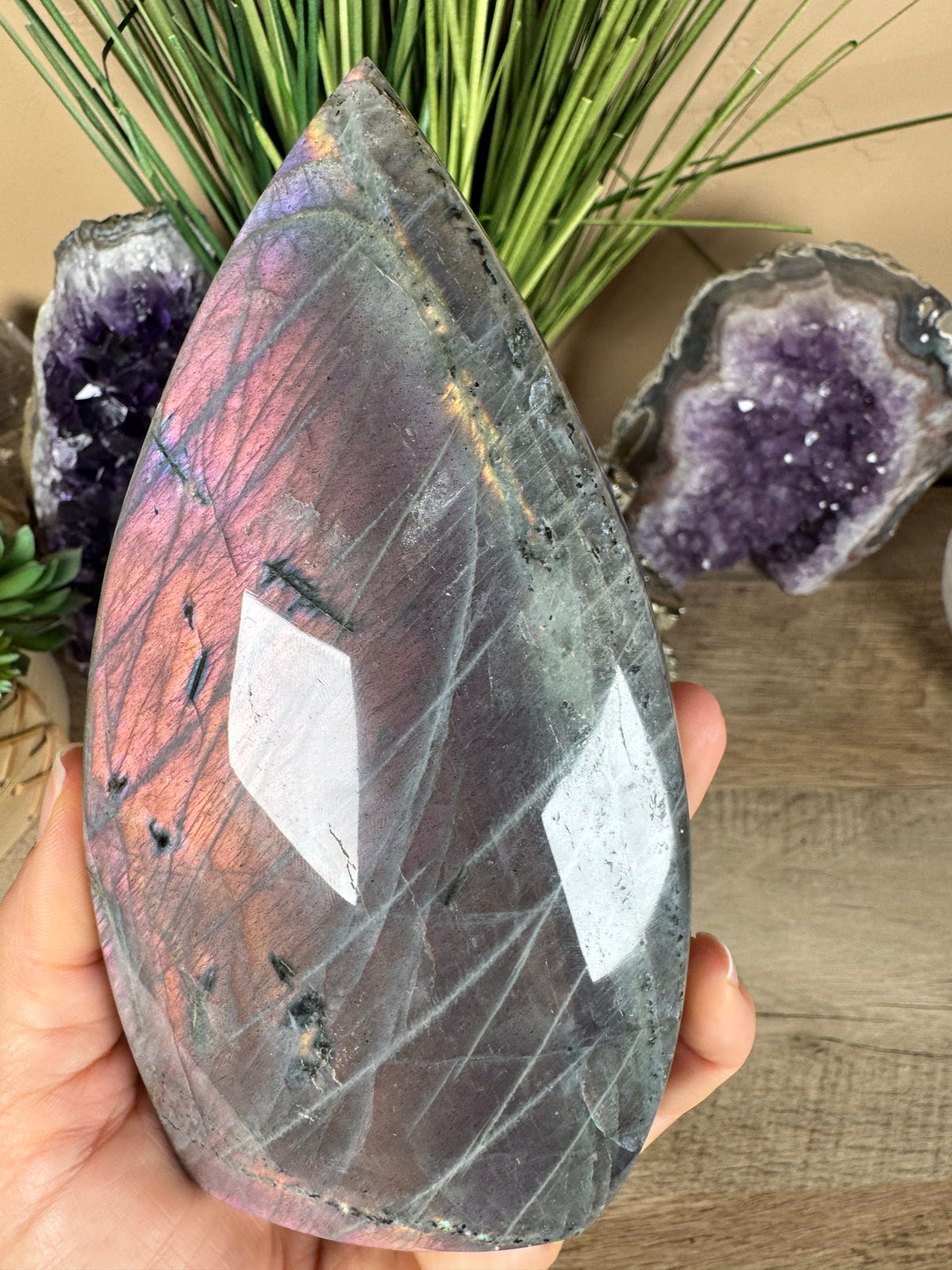 Polished Sunset Labradorite Flame 5.85in
