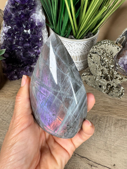 Polished Sunset Labradorite Flame 4.19in