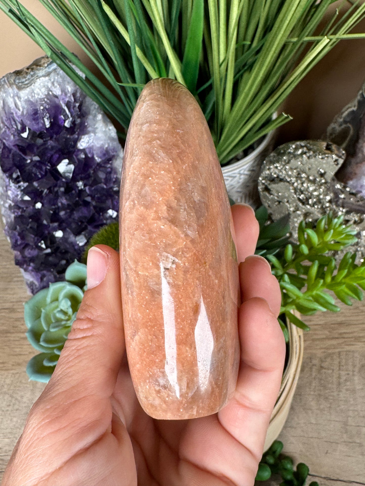 Peach Moonstone Freeform 3.8in