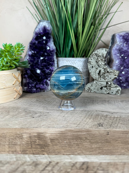 Blue Onyx Sphere 64mm/2.52in