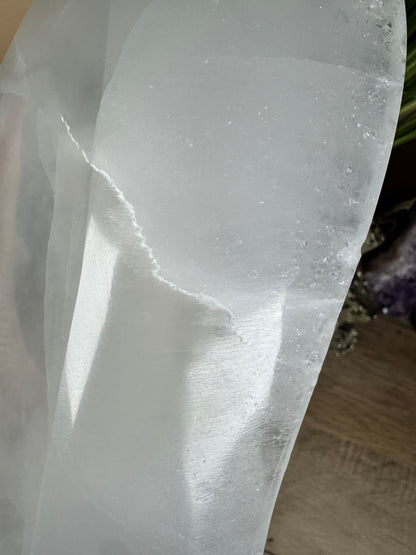 Large Freeform Selenite Bowl 10.5in