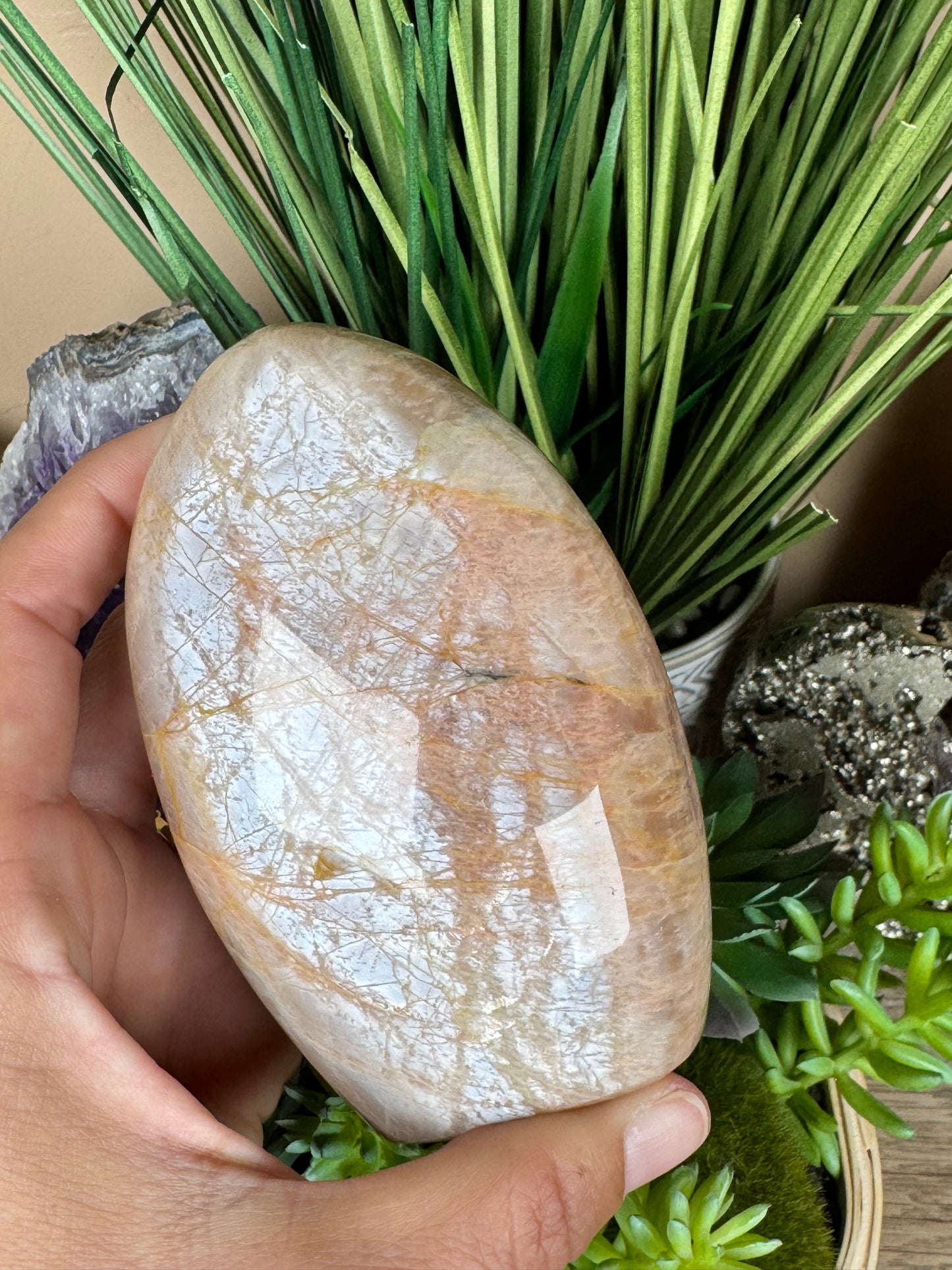 Peach Moonstone Freeform 4.17in