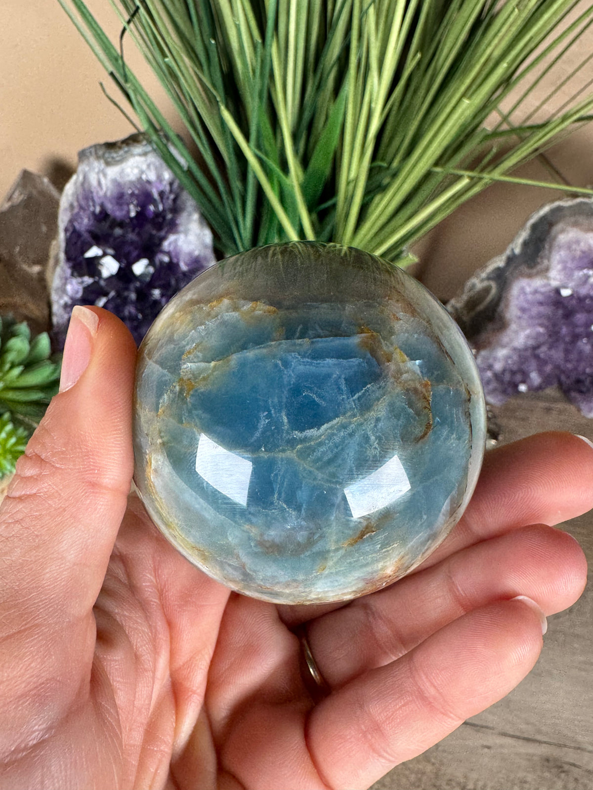Blue Onyx Sphere 60mm/2.39in