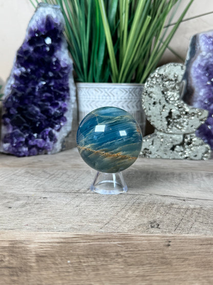 Blue Onyx Sphere 55mm/2.17in