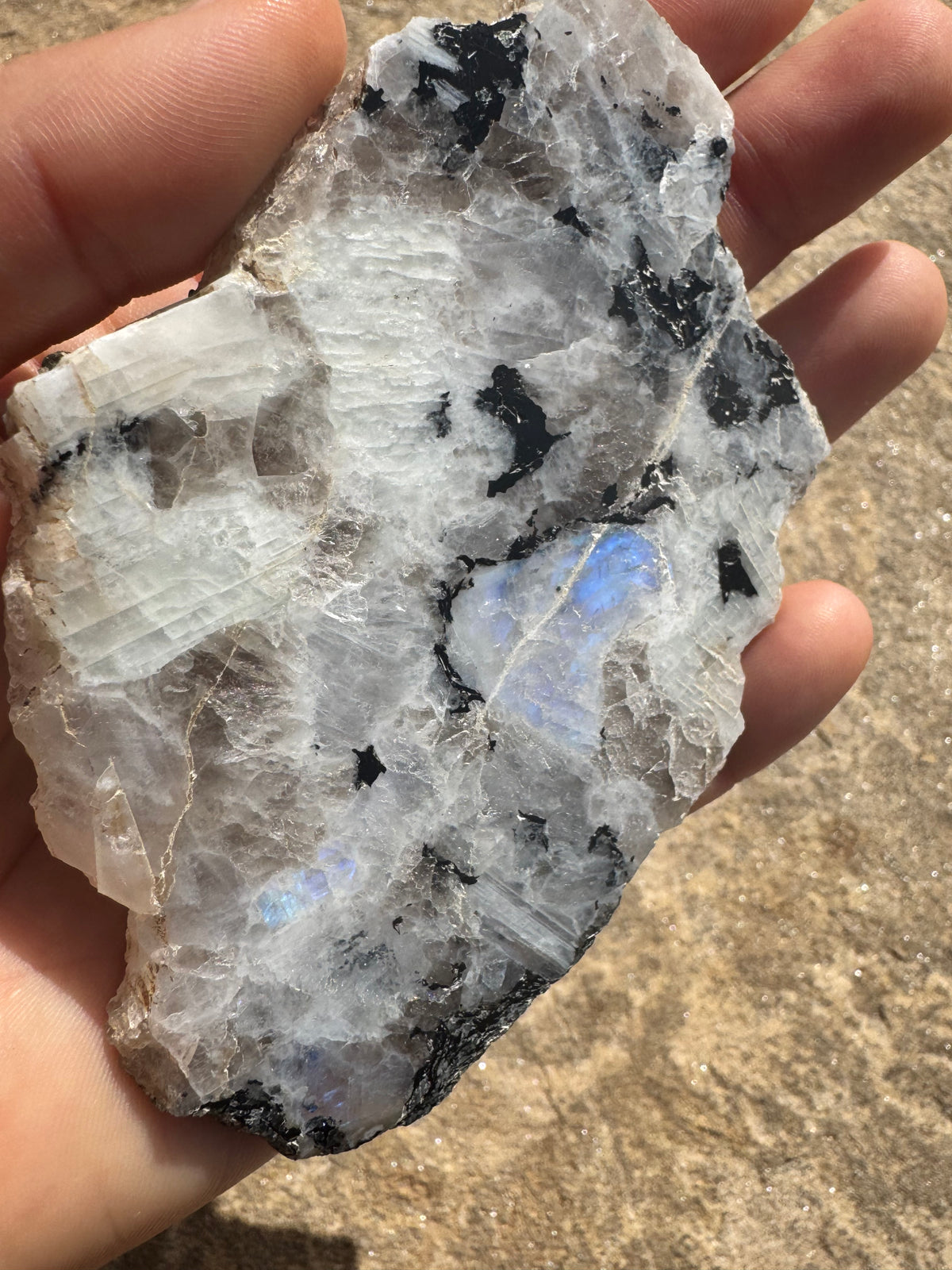 Rainbow Moonstone Polished Slab 84g