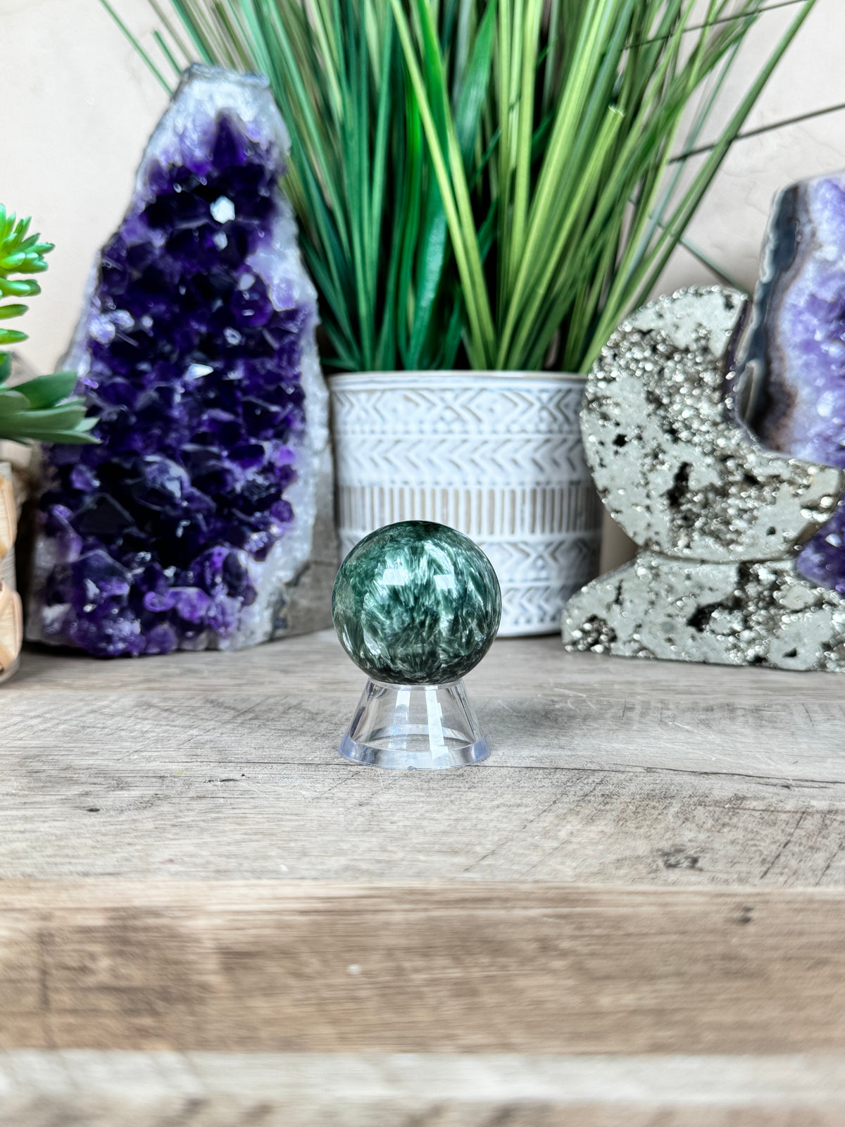 Seraphinite Sphere 36mm (1.41")