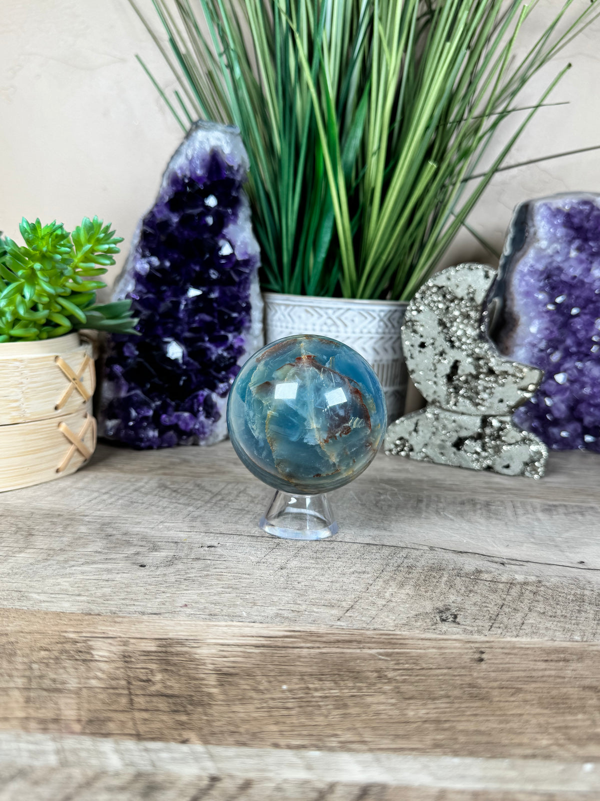 Blue Onyx Sphere 64mm/2.52in