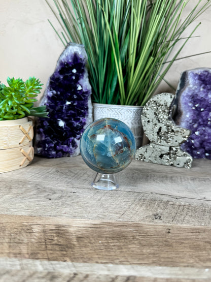Blue Onyx Sphere 64mm/2.52in