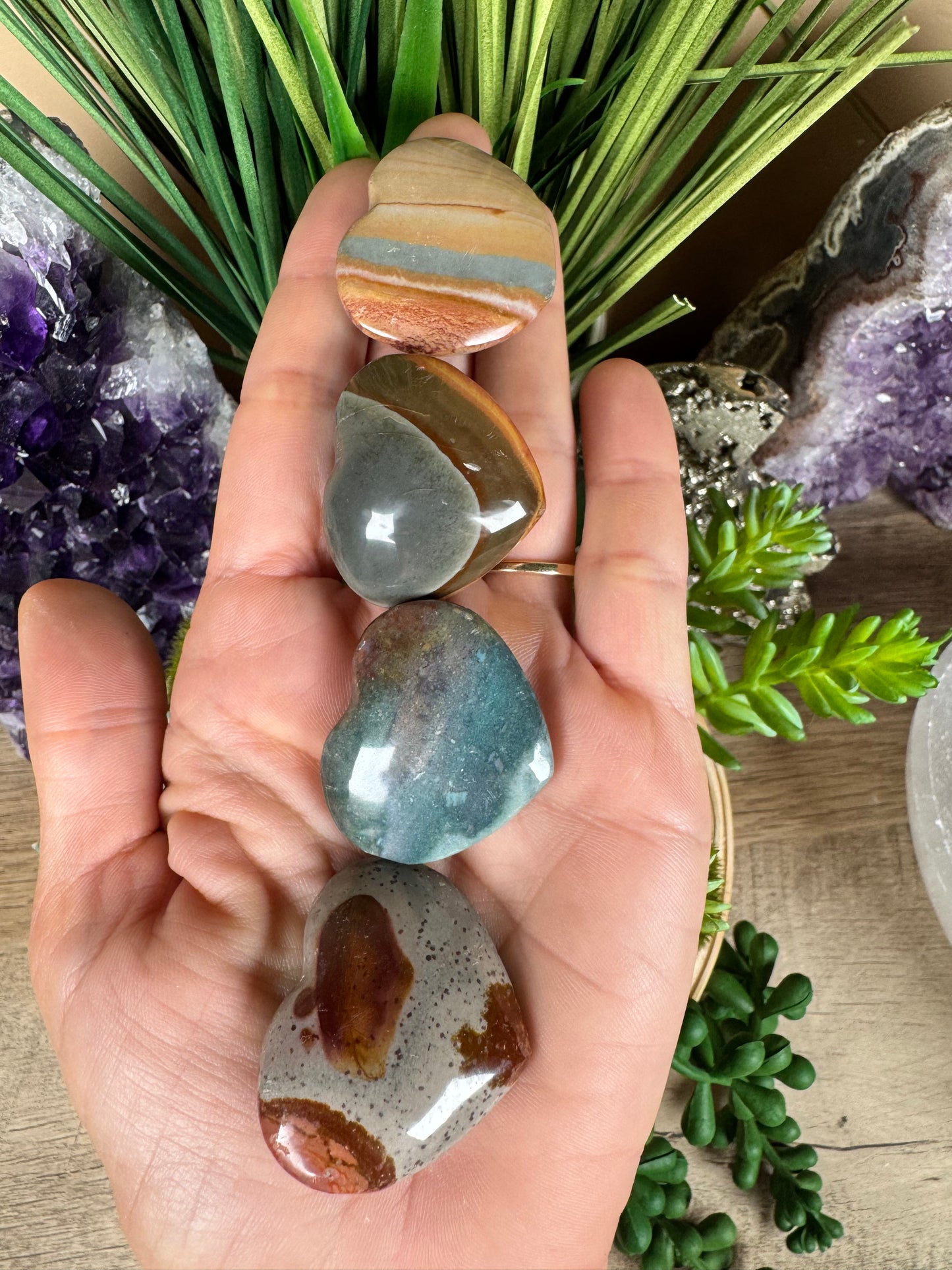 Polychrome Desert Jasper Heart