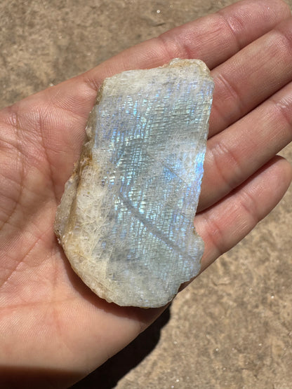 Blue Flash Moonstone Polished Slab 46g