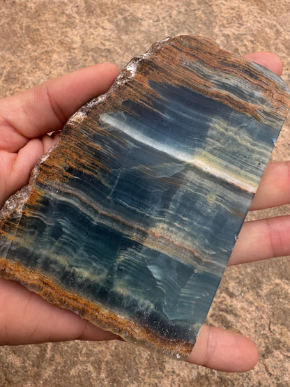 Blue Onyx Calcite Slab 155g
