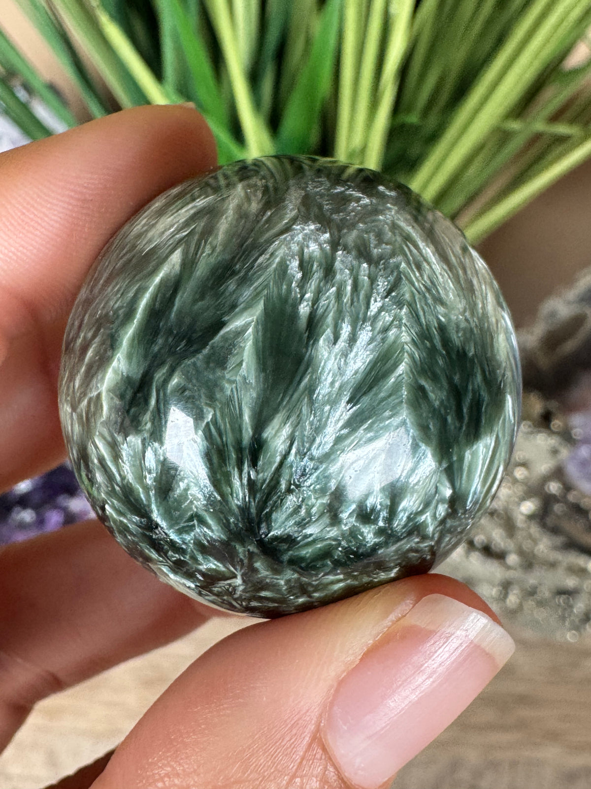 Seraphinite Sphere 36mm (1.41")