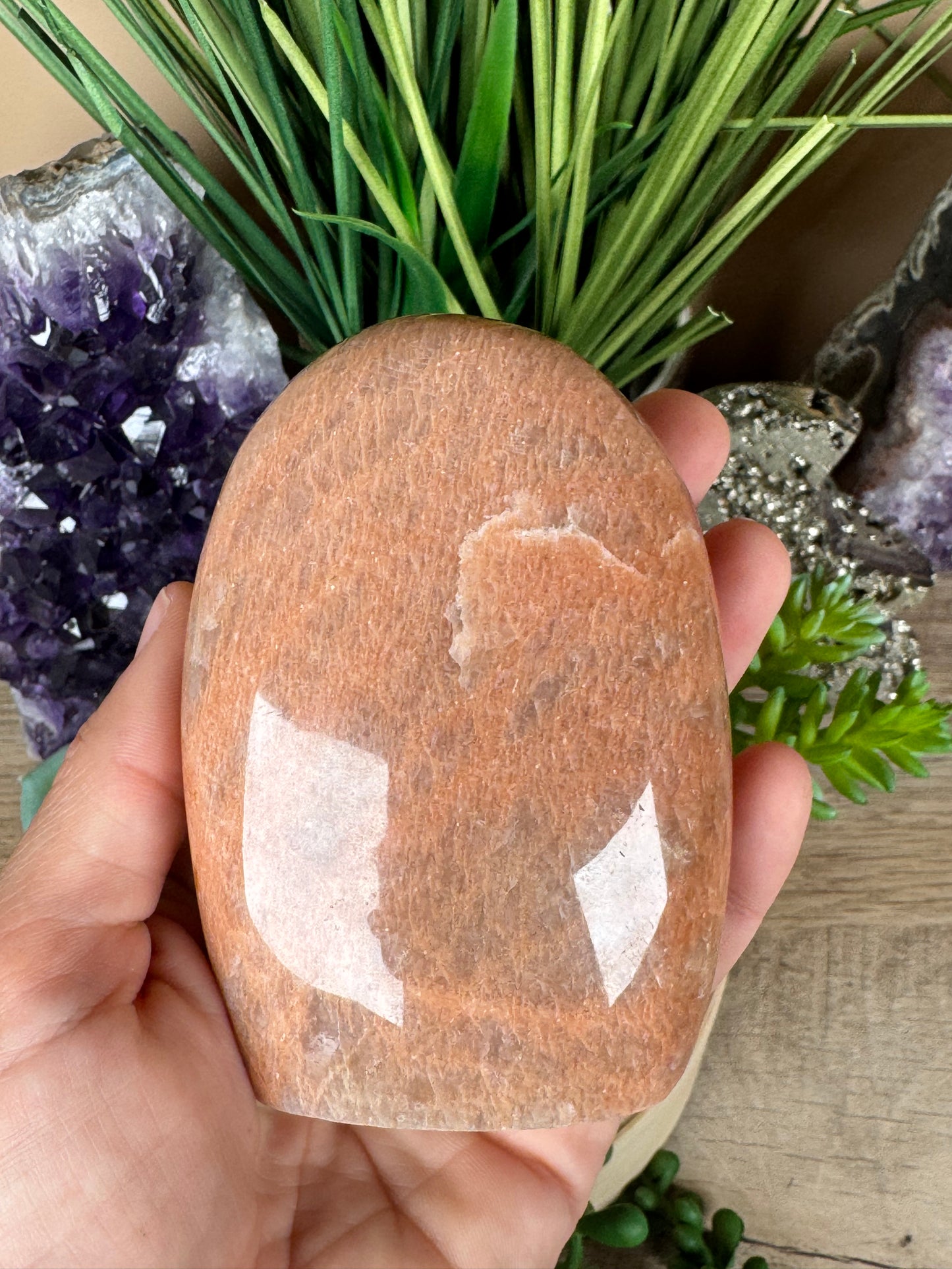 Peach Moonstone Freeform 3.8in