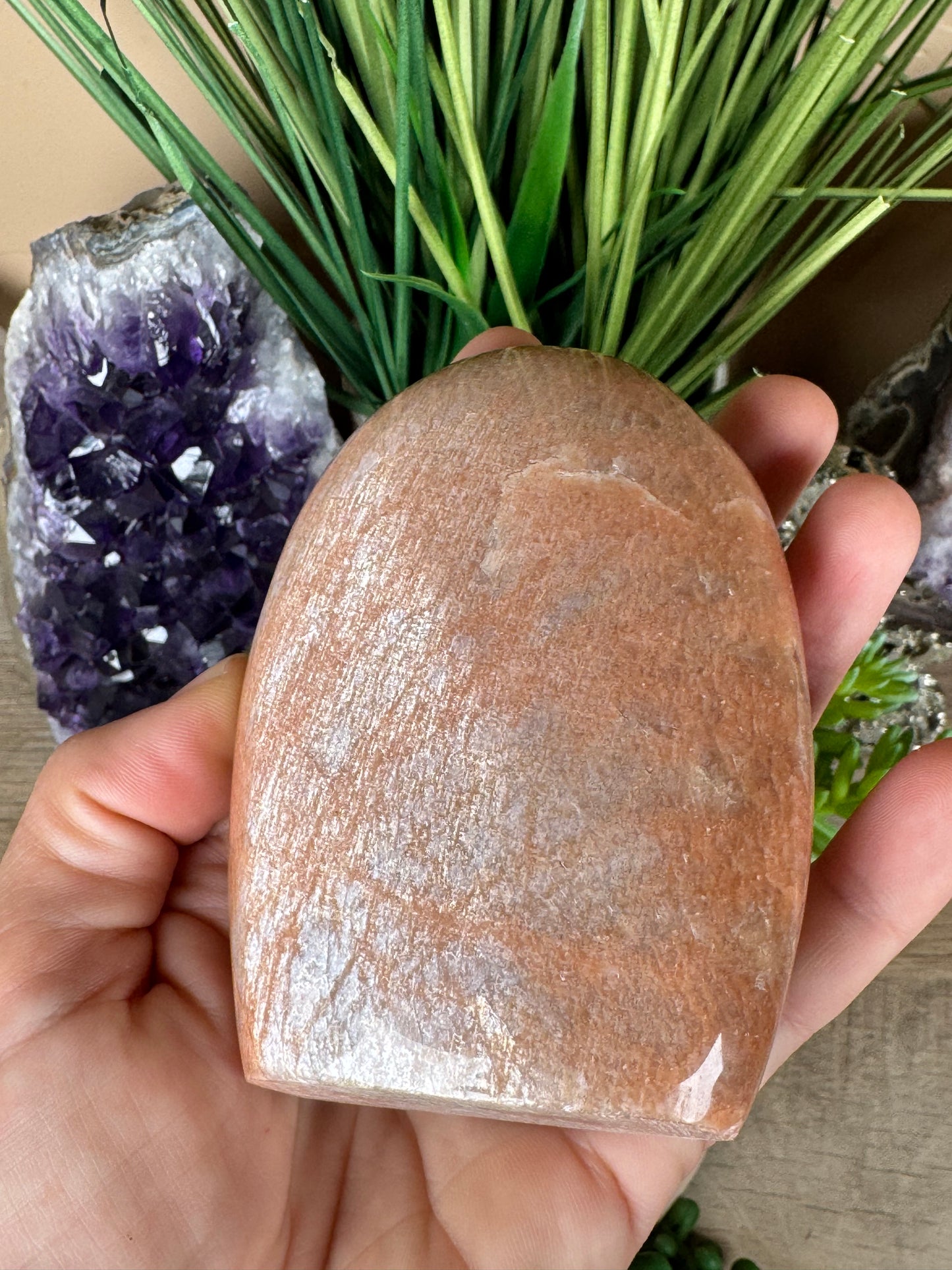 Peach Moonstone Freeform 3.8in