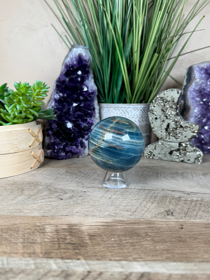 Blue Onyx Sphere 64mm/2.52in