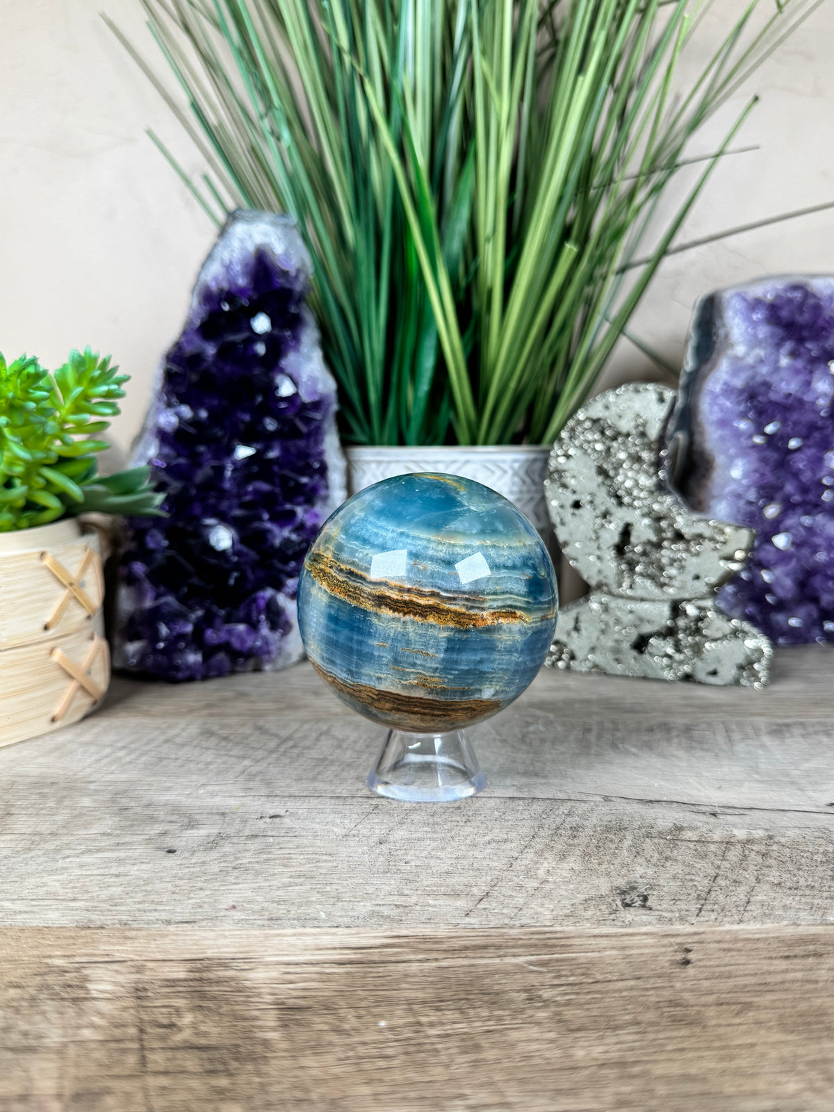 Blue Onyx Sphere 69mm/2.73in