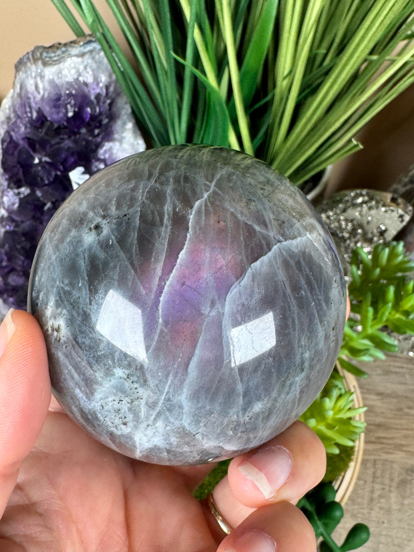 Purple Labradorite Sphere 73mm/2.9in