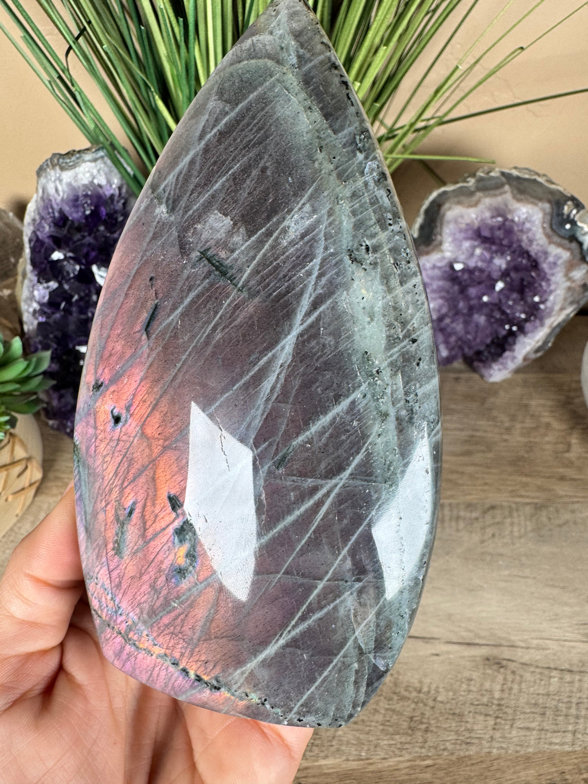 Polished Sunset Labradorite Flame 5.85in