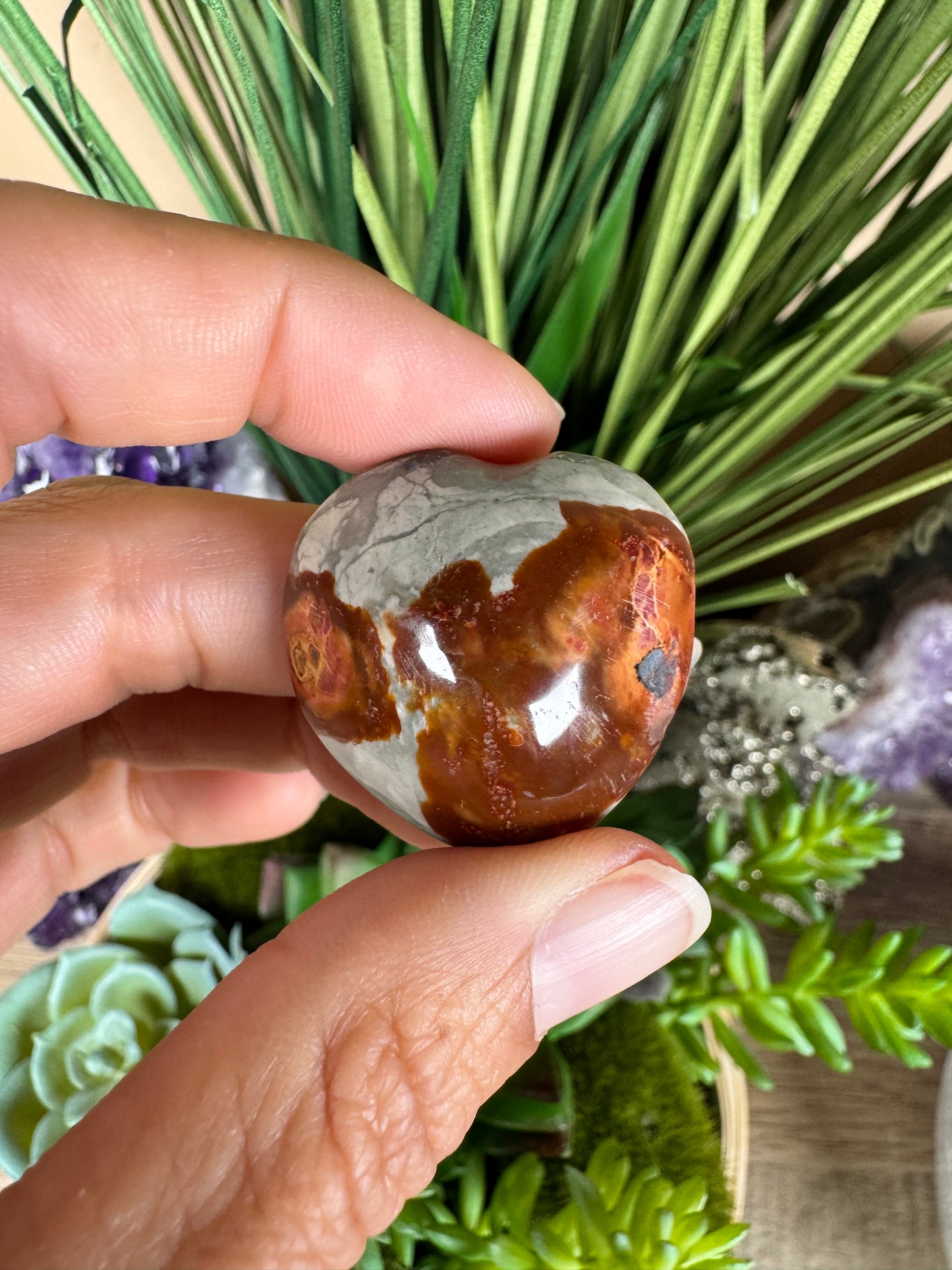 Polychrome Desert Jasper Heart