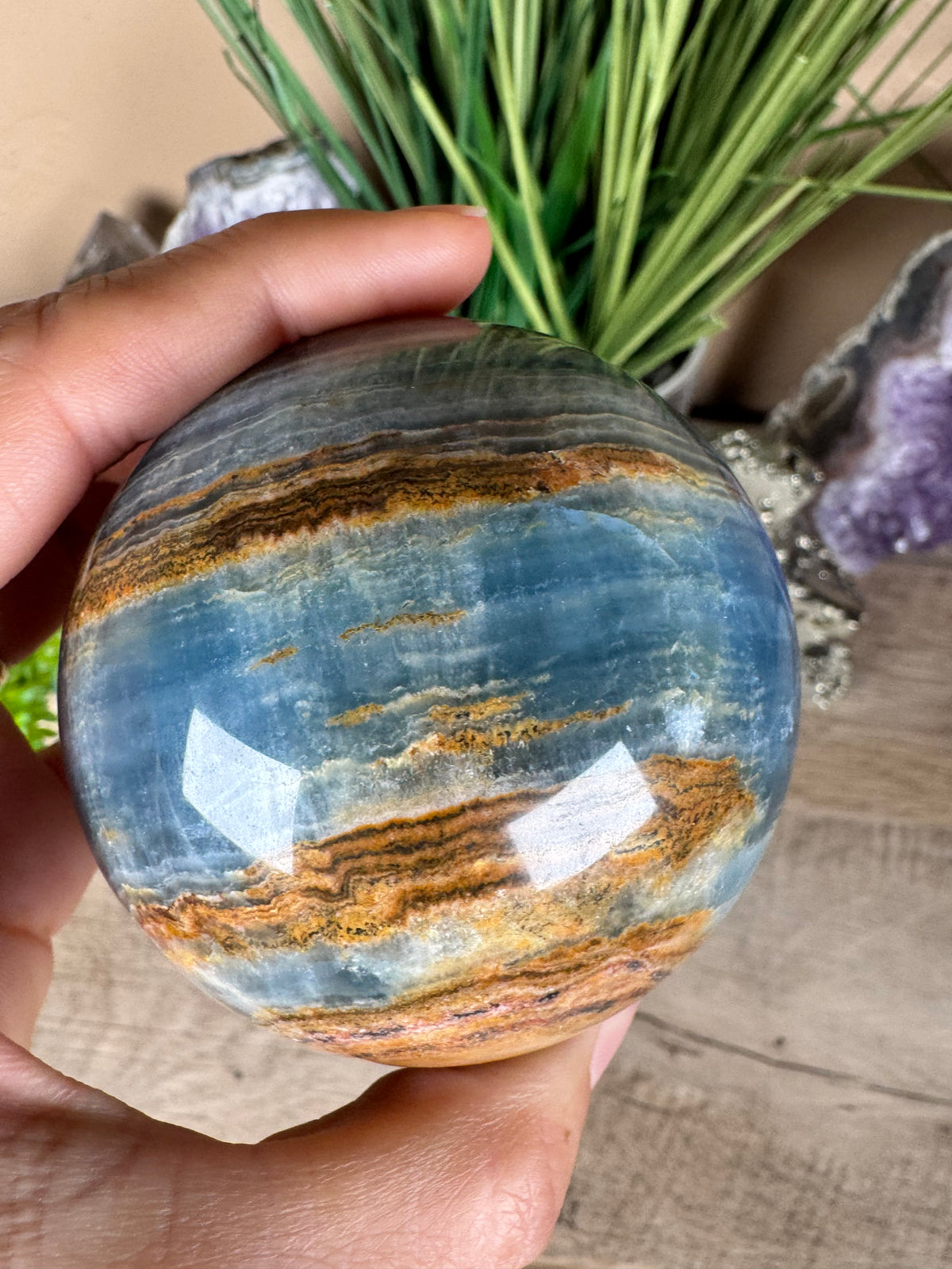 Blue Onyx Sphere 69mm/2.73in